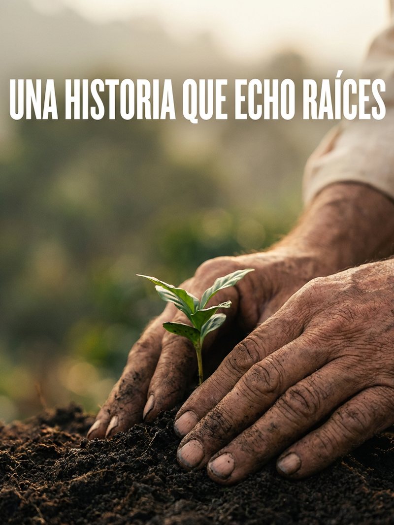 Manos de un agricultor sembrando una plántula — una historia que echó raíces