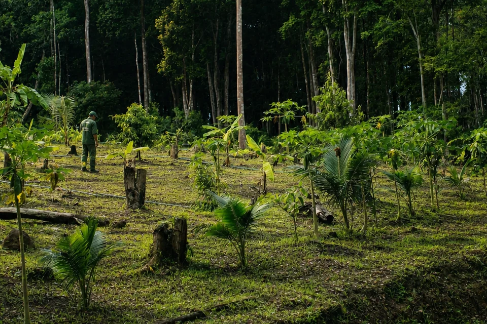 Material vegetal listo para proyecto de reforestación empresarial